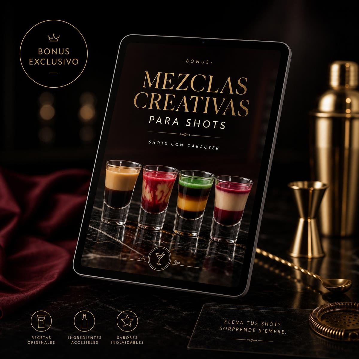 Mockup del bono Mezclas creativas para shots